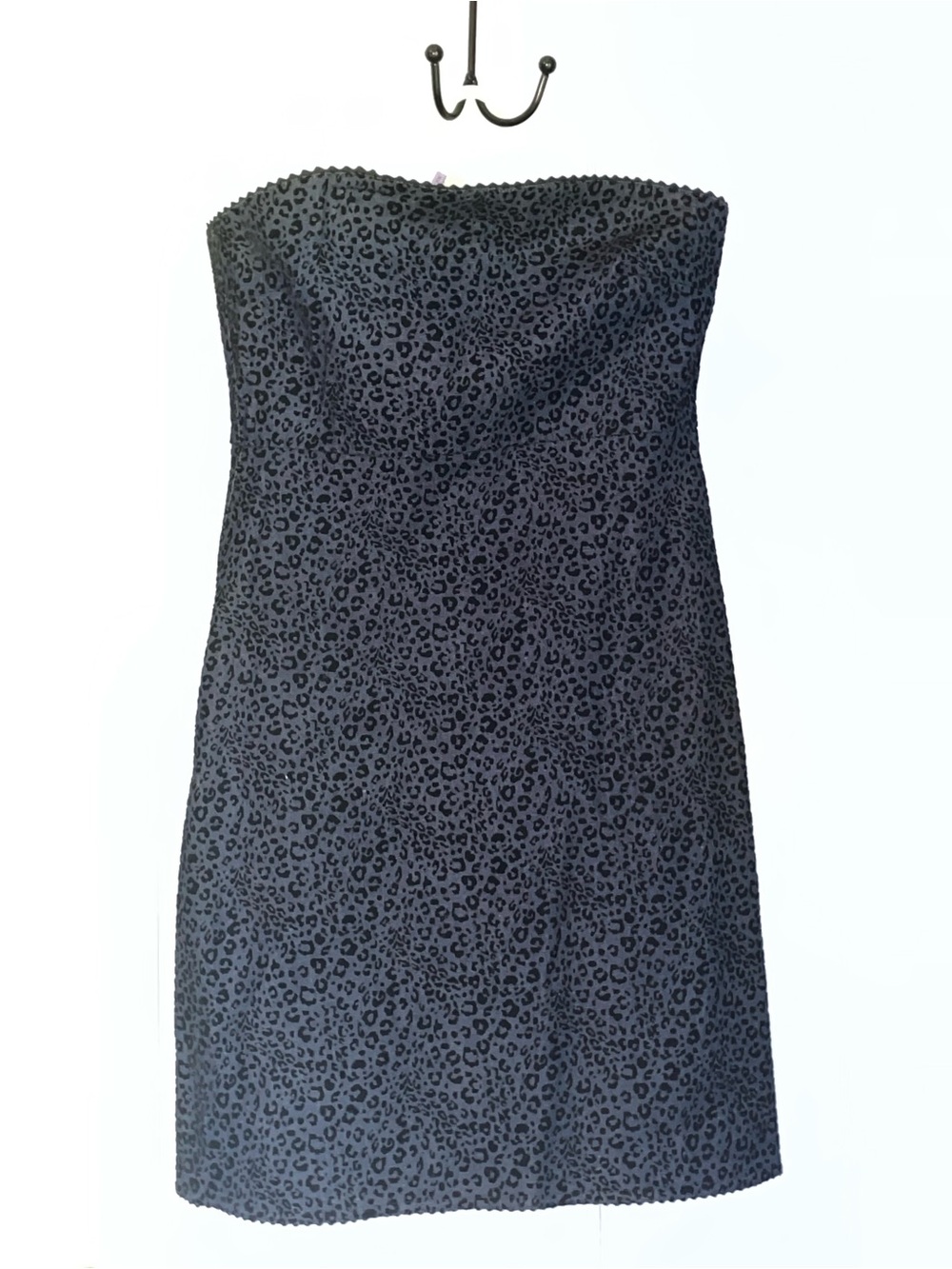 Roxy Strapless navy and black leopard print strapless dress